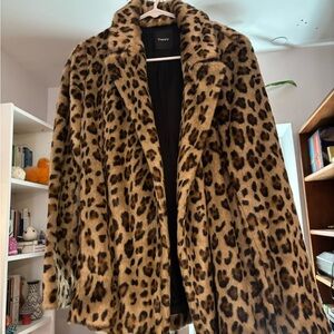 Theory Cheetah Faux Fur Jacket